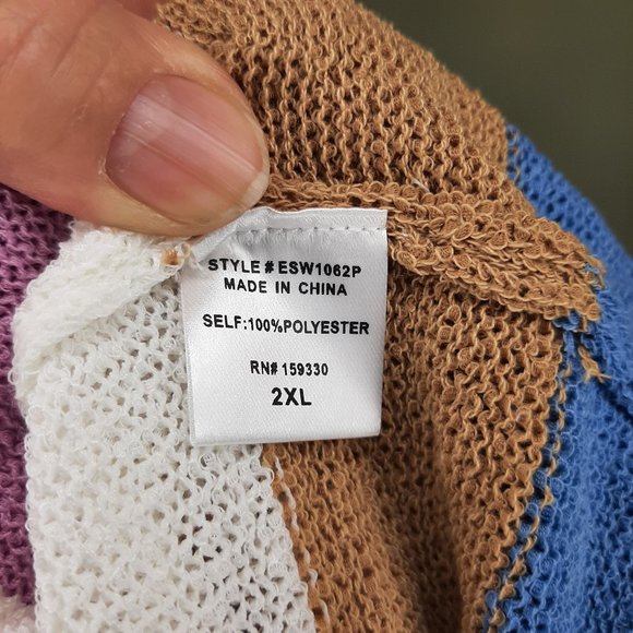 Beautiful Lightweight  Heyson Striped Open Front Cardigan - Picture 10 of 11